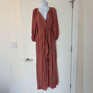 Free People Plenty of Love Rose Maxi Dress